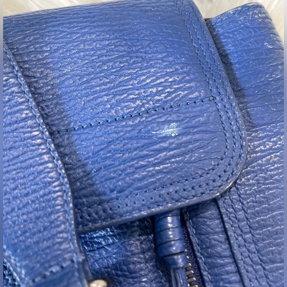3.1 Phillip Lim Pashli Medium Calfskin Leather Satchel Royal Blue - Picture 4 of 16